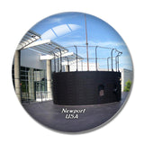 USA America Newport News Mariners Museum 3D Fridge Magnet Crystal Glass