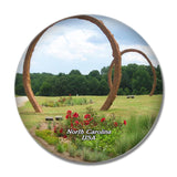 USA America North Carolina Museum of Art 3D Fridge Magnet Crystal Glass