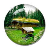 USA America North Pole Alaska Fairbanks 3D Fridge Magnet Crystal Glass