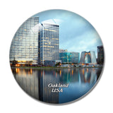 USA America Oakland California 3D Fridge Magnet Crystal Glass