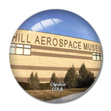 USA America Ogden Hill Aerospace Museum 3D Fridge Magnet Crystal Glass
