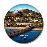 USA America Oxnard California 3D Fridge Magnet Crystal Glass