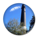 USA America Pensacola Lighthouse and Museum 3D Fridge Magnet Crystal Glass