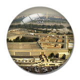 USA America Pentagon Washington Dc 3D Fridge Magnet Crystal Glass