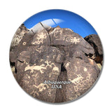 USA America Petroglyph National Monument Albuquerque 3D Fridge Magnet Crystal Glass