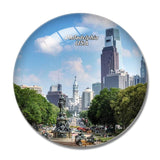 USA America Philadelphia 3D Fridge Magnet Crystal Glass