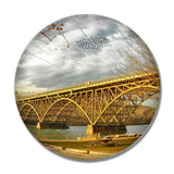 USA America Philadelphia Pennsylvania Bridge 3D Fridge Magnet Crystal Glass