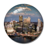 USA America Pittsburgh Landscape 3D Fridge Magnet Crystal Glass
