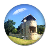 USA America Plano 3D Fridge Magnet Crystal Glass