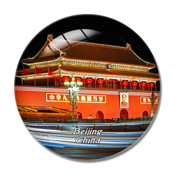 China Tiananmen Square Beijing 3D Fridge Magnet Crystal Glass