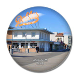 USA America Rehoboth Beach Boardwalk 3D Fridge Magnet Crystal Glass