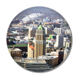 USA America San Antonio scape 3D Fridge Magnet Crystal Glass