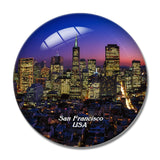 USA America San Francisco Skyline 3D Fridge Magnet Crystal Glass