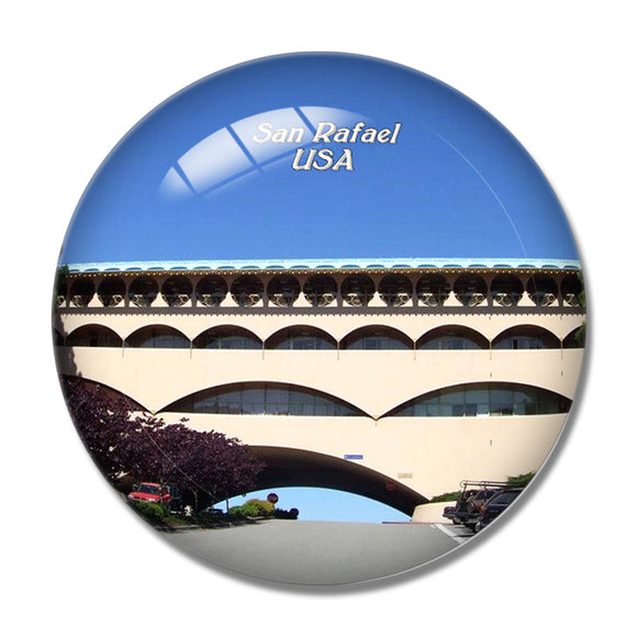 USA America San Rafael Marin Center 3D Fridge Magnet Crystal Glass