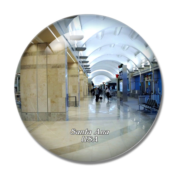 USA America Santa Ana California 3D Fridge Magnet Crystal Glass