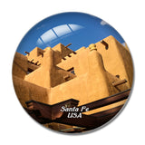 USA America Santa Fe 3D Fridge Magnet Crystal Glass
