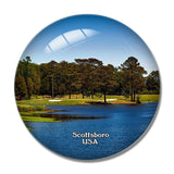 USA America Scottsboro Alabama 3D Fridge Magnet Crystal Glass