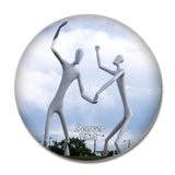 USA America Sculpture Denver 3D Fridge Magnet Crystal Glass