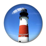 USA America Siasconset Sankaty Head Lighthouse 3D Fridge Magnet Crystal Glass