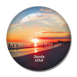 USA America Siesta Key Beach 3D Fridge Magnet Crystal Glass