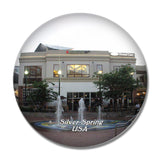 USA America Silver Spring Cultural Center 3D Fridge Magnet Crystal Glass