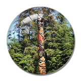 USA America Sitka Totem Park Alaska 3D Fridge Magnet Crystal Glass