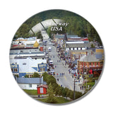 USA America Skagway Alaska 3D Fridge Magnet Crystal Glass