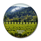 USA America Sonoma County 3D Fridge Magnet Crystal Glass