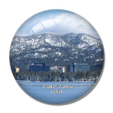 USA America South Lake Tahoe 3D Fridge Magnet Crystal Glass