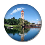USA America Spokane Riverfront Park 3D Fridge Magnet Crystal Glass