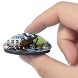 USA America Springfield Sculpture Garden 3D Fridge Magnet Crystal Glass