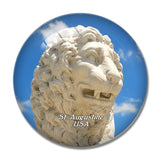 USA America St. Augustine Lion Statue 3D Fridge Magnet Crystal Glass