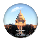 USA America State House Providence 3D Fridge Magnet Crystal Glass