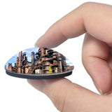 USA America SteelStacks Bethlehem 3D Fridge Magnet Crystal Glass