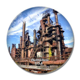 USA America SteelStacks Bethlehem 3D Fridge Magnet Crystal Glass