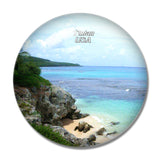 USA America Taga Beach Tinian 3D Fridge Magnet Crystal Glass