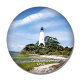 USA America Tallahassee St. Marks Lighthouse 3D Fridge Magnet Crystal Glass