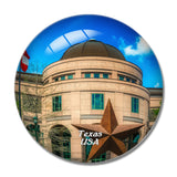 USA America Texas History Museum 3D Fridge Magnet Crystal Glass