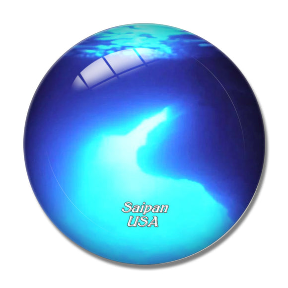 USA America The Grotto Saipan 3D Fridge Magnet Crystal Glass