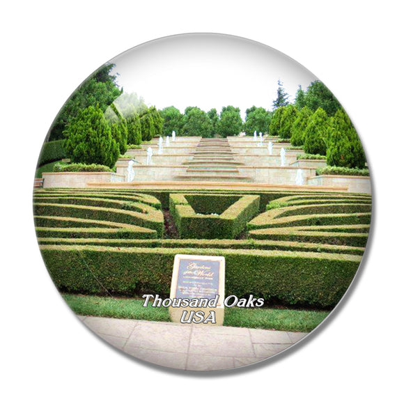 USA America Thousand Oaks Garden 3D Fridge Magnet Crystal Glass