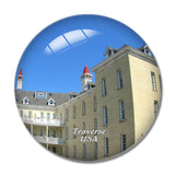 USA America Traverse  Hospital 3D Fridge Magnet Crystal Glass