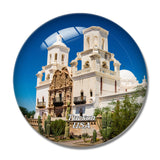 USA America Tucson Mission Church 3D Fridge Magnet Crystal Glass