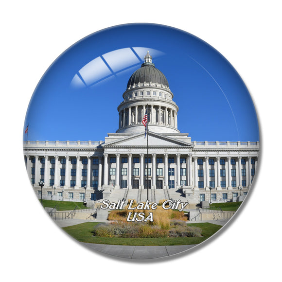 USA America Utah Salt Lake 3D Fridge Magnet Crystal Glass