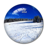 USA America Vail Colorado Ski 3D Fridge Magnet Crystal Glass