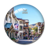 USA America Vail Colorado Village 3D Fridge Magnet Crystal Glass
