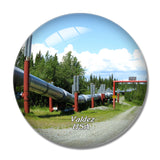 USA America Valdez Alaska Pipeline 3D Fridge Magnet Crystal Glass