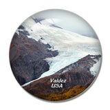 USA America Valdez Worthington Glacier Alaska 3D Fridge Magnet Crystal Glass