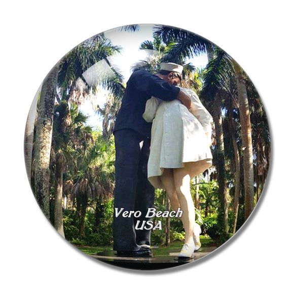 USA America Vero Beach McKee Botanical Garden 3D Fridge Magnet Crystal Glass