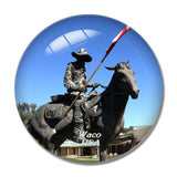 USA America Waco Museum 3D Fridge Magnet Crystal Glass