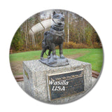 USA America Wasilla Iditarod Headquarters Alaska 3D Fridge Magnet Crystal Glass